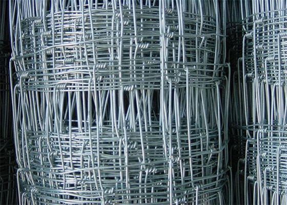 8Ft Tall Square Galvanized Fixed Knot Wire Mesh Farm Fence For Cattle Sturdy Long-Lasting