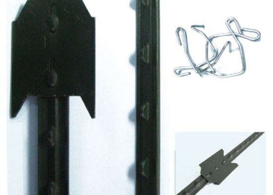 Q215 Rust Resistant Silver / Black Steel T Fence Posts 1.4 - 2.04 kg/m