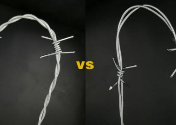 Corrosion Protected Barbed Wire 1.6 - 3.2mm Wire Diameter for Fence Single Twist Weaving