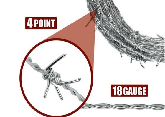 Impact Resistant PVC Coated Galvanized Barbed Wire Mesh Fencing With Custom Lengths
