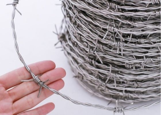 Silver Barbed Wire Farm Fence For Fencing Protection