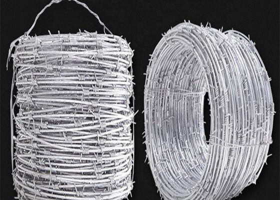 Impact Resistant PVC Coated Galvanized Barbed Wire Mesh Fencing With Custom Lengths