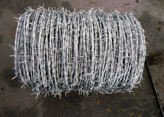 Security Zinc Coated Barbed Fence Wire For Corrosion Protection 2-3.2mm Diameter Free Sample Available