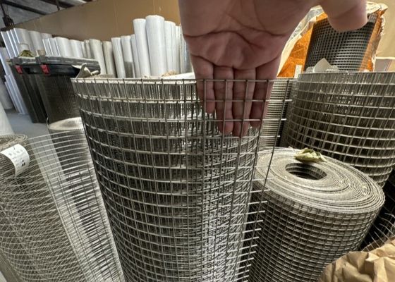 1/4'' 1/2'' Wide Stainless Steel Welded Mesh Screen Rolls with Square Hole