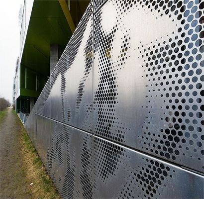 Decorative Aluminium Perforated Metal Sheet Mesh Curtain Wall In Architectural