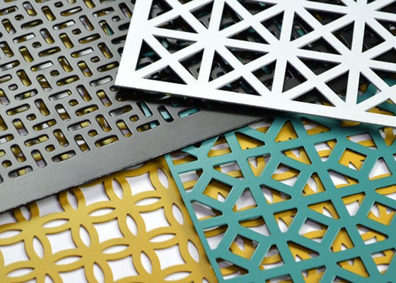 Powder Coated Perforated Stainless Steel Mesh Sheet With Variable Hole Diameter