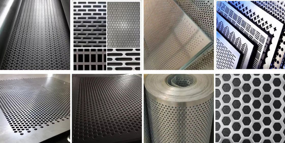 Disesuaikan 316 Stainless Steel Serforated Sheet Berbagai Jenis Lubang Perforated Metal