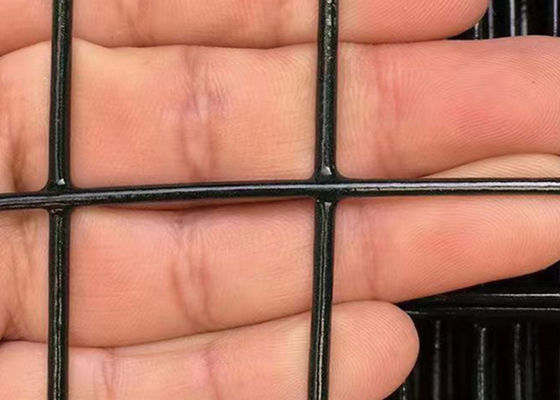 Corrosion Resistant Square Hole Black Pvc Coated Wire Mesh Panel Customizable For Concrete