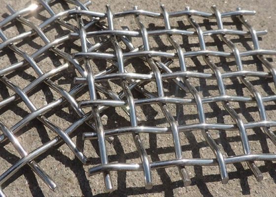 Crusher stainless steel Crimp Wire Mesh Untuk Crusher Tambang Bergetar